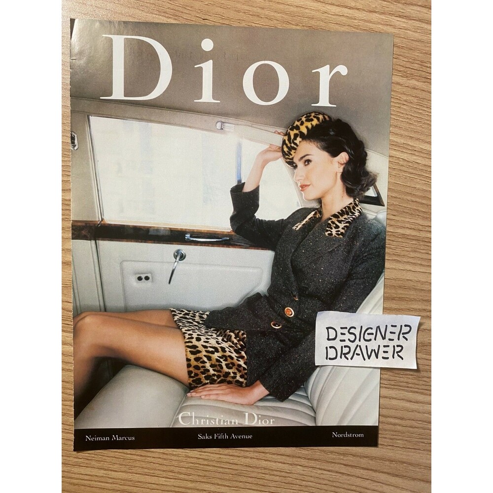 Christian Dior Animal Print Suits 1995 Campaign Fashion Print Advertisement